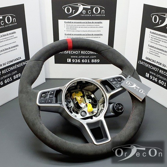 de volante en ALCANTARA® (Recogida y entrega opcional) - Configura tus extras y personaliza tu volante ORTECON® - Ortecon