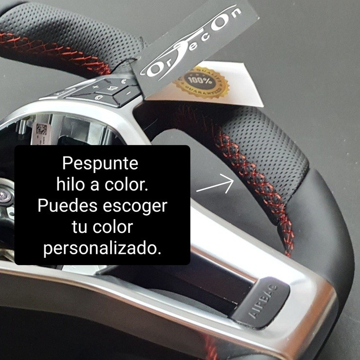 Foto recurso pespunte hilo a color para volante ORTECON®