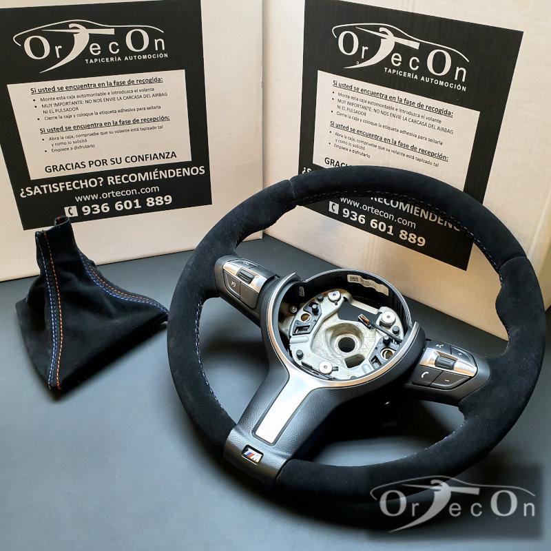Tapizado de volante en Piel vuelta negro circuito (Recogida y entrega opcional) - Configura tus extras y personaliza tu ORTECON® - Ortecon