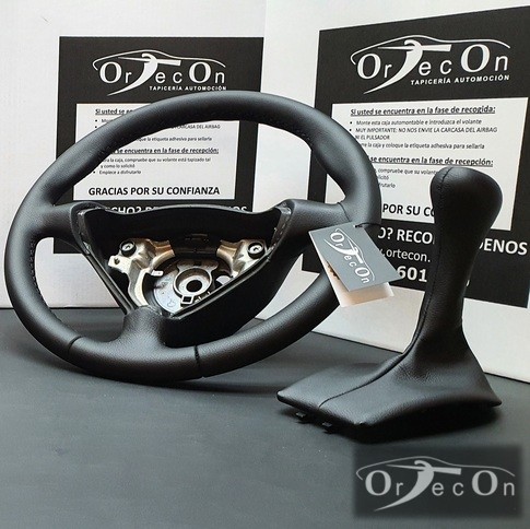 Tapizado de volante en Piel vuelta negro circuito (Recogida y entrega  opcional) - Configura tus extras y personaliza tu volante ORTECON® - Ortecon